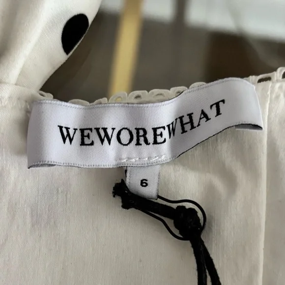 NWT WEWOREWHAT Polka Dot Ruched Cup Corset Bustier Top - Picture 6 of 8